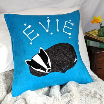 Badger Personalised Glow In The Dark Cushion Gift, 2 of 4