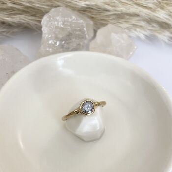 'Valentina' Salt And Pepper Diamond Solitaire Ring, 3 of 11