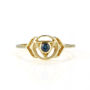 Third Eye Chakra Sapphire Ring Silver Or Gold Plated, thumbnail 2 of 12