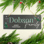Personalised Family Christmas Slate Hanging Sign, thumbnail 1 of 2