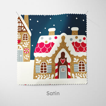 Personalised Blue Gingerbread House Cushion, 6 of 7