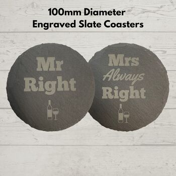 Vino Coco Red Wine Gift Set With Mr And Mrs Slate Coasters Perfect For Anniversaries And Wedding Presents, 3 of 8