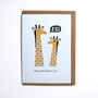 Giraffe Second Birthday Card Age Two, thumbnail 2 of 2