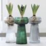 Rich Green Ribbed Hyacinth Vase, thumbnail 1 of 5