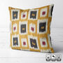 Yellow Cushion Cover From Hand Woven Ikat, thumbnail 5 of 8