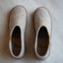 Personalised Handmade Felt And Leather Slippers, thumbnail 3 of 8