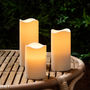 Set Of Three Outdoor Battery LED Candles, thumbnail 1 of 4