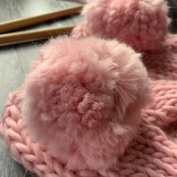 Merino Wool Slippers Knitting Craft Kit, 2 of 5