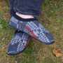 Mitch Aztec Patterned Mens Slippers Indoor/Garden Shoes, thumbnail 3 of 12