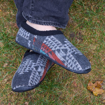 Mitch Aztec Patterned Mens Slippers Indoor/Garden Shoes, 3 of 12