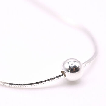 Silver Necklace For Women Bead Choker, 6 of 6