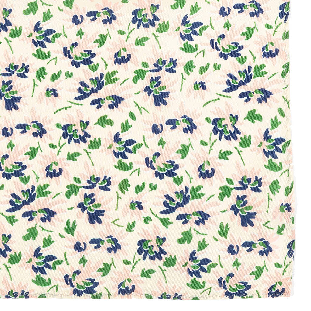Siena Spring Floral Silk Pocket Square, 1 of 2