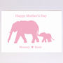 Personalised Elephant Family Mother's Day Card, thumbnail 3 of 7