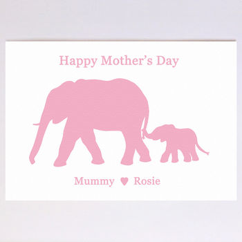Personalised Elephant Family Mother's Day Card, 3 of 7