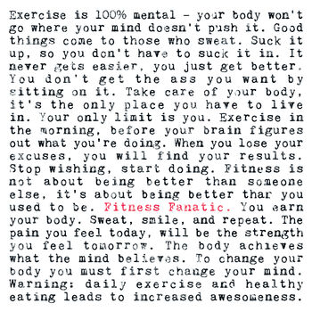 Fitness Quotes Card For Gym Goers, 2 of 4