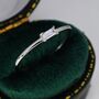 Single Baguette Clear Cz Ring In Sterling Silver, thumbnail 1 of 12