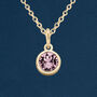 Yellow Gold Plated June Alexandrite Birthstone Necklace, thumbnail 2 of 12