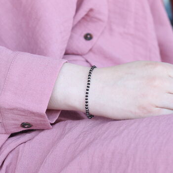 Adjustable Black Beads Bracelet For New Borns And Adults, 2 of 8
