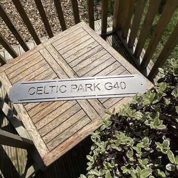 Celtic Park Metal Football Street Sign – Designed And Made In Britain, 9 of 12