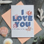 'I Love You' Eco Anniversary Or Valentines Card, thumbnail 2 of 2