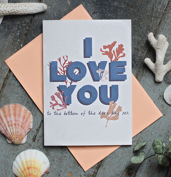 'I Love You' Eco Anniversary Or Valentines Card, 2 of 2