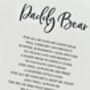 Personalised Daddy Bear Poem Print | Father’s Day Gift From Baby Or Child, thumbnail 2 of 7