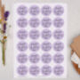 Happy Birthday Botanical Circle Sticker Sheet, thumbnail 3 of 4