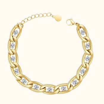 Waterproof Sparkling Cubic Zirconia Chain Bracelet, 2 of 3