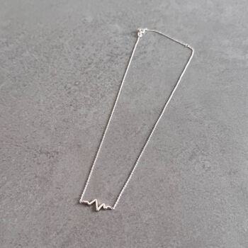 My Heart Beats Sterling Silver Heartbeat Necklace – Meaningful Gift For Her, 6 of 6