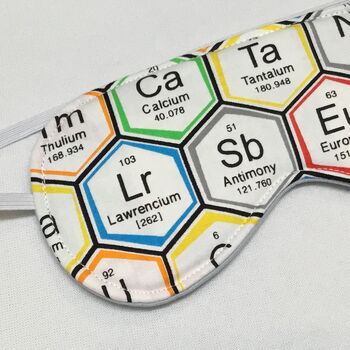 Periodic Table Print 100% Cotton Eye Mask For Kids, 2 of 4