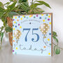 Balloon Brights 75th Birthday Card Blue, thumbnail 2 of 2