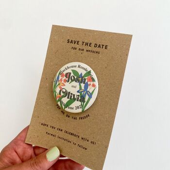 Iris Floral Save The Date Magnet, 2 of 5