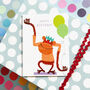 Happy Birthday Monkey Mini Card, thumbnail 5 of 5