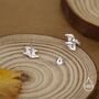 Chanterelle Mushroom Stud Earrings In Sterling Silver, thumbnail 5 of 12