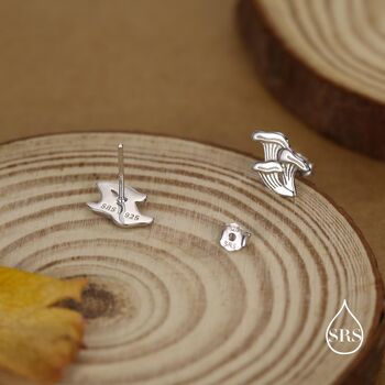 Chanterelle Mushroom Stud Earrings In Sterling Silver, 5 of 12