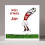 Personalised Red, Blue Or Green Football Birthday Card, thumbnail 2 of 5