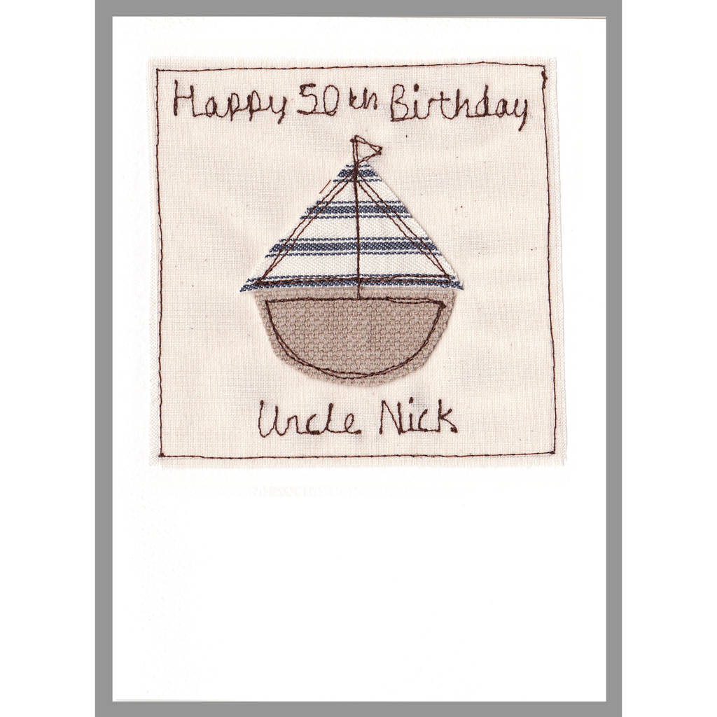 Personalised Boat Birthday Or Father's Day Card By Milly And Pip Gifts ...