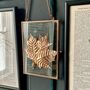 Brass And Glass Copper Leaf Art, thumbnail 6 of 12
