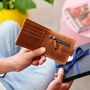 Personalised Leather Wallet With Zip Coin Section, thumbnail 7 of 8