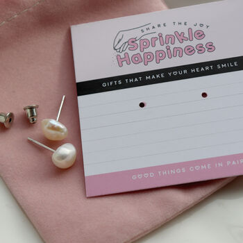 Freshwater Pearl Sterling Silver Stud Earrings, 6 of 7