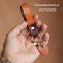 Handmade Leather Key Fob With Personalisation, thumbnail 5 of 8