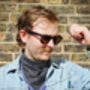 Mens Black Polkadot Cotton Neckerchief, thumbnail 3 of 10