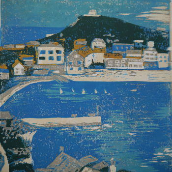 St Ives Cornwall Linocut Print, 9 of 9