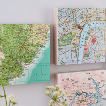 Custom Map Location Collectable Wall Art Block, 4 of 7