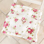Helmsley Blush Floral Dining Chair Box Cushions, thumbnail 1 of 5
