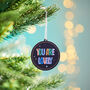 Personalised Positive Pop Out Bauble Christmas Card, thumbnail 3 of 3
