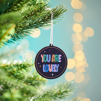 Personalised Positive Pop Out Bauble Christmas Card, 3 of 3