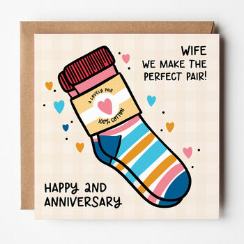Husband Or Wife 2nd Anniversary Card, 2 of 5