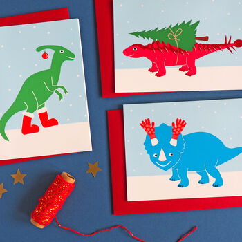 Dinosaur Christmas Cards, 9 of 10