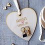 Personalised Naming Day, Christening Or Baptism Heart, thumbnail 1 of 7